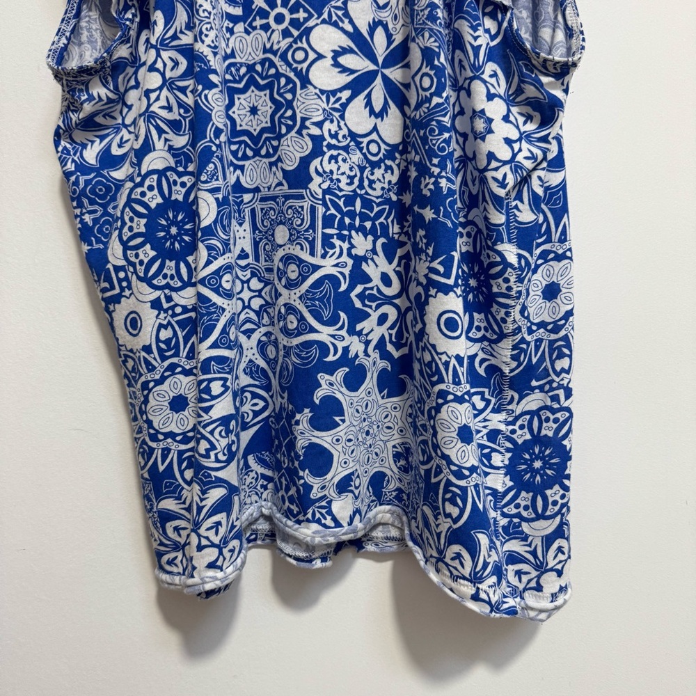 Maeve by Anthropologie Catie Ruffle Sleeve Printed Blouse Top - Picture 8 of 12